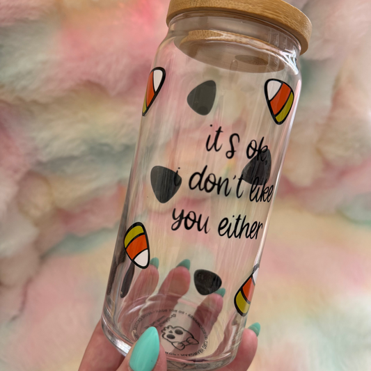 Angry Candy Corn - 20oz Glass Tumbler