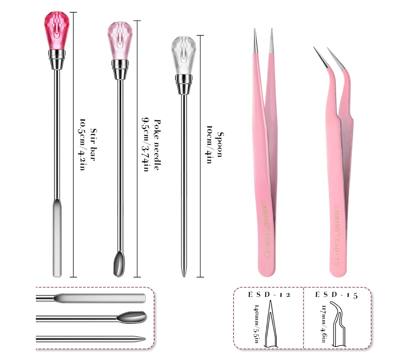 11pc Glitter Poker & Resin Tool Kit