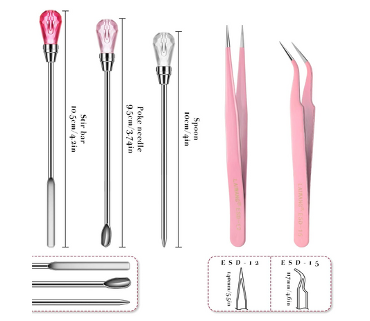 11pc Glitter Poker & Resin Tool Kit
