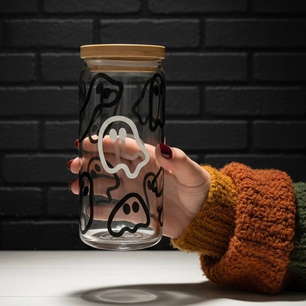 Fall & Halloween Glass Can Tumblers