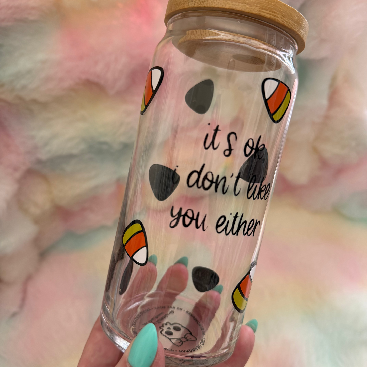 Angry Candy Corn - 20oz Glass Tumbler