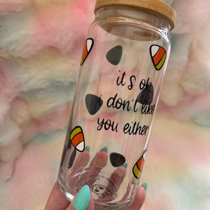 Angry Candy Corn - 20oz Glass Tumbler