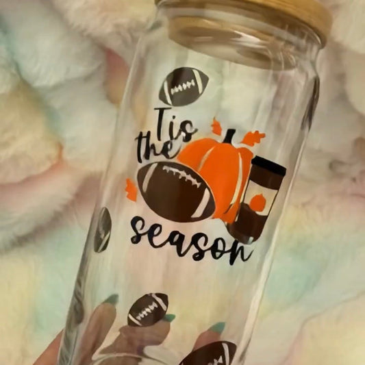 It's Football Season - 20oz Glass Tumbler