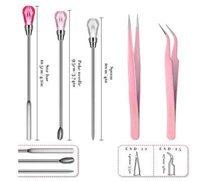 11pc Glitter Poker & Resin Tool Kit