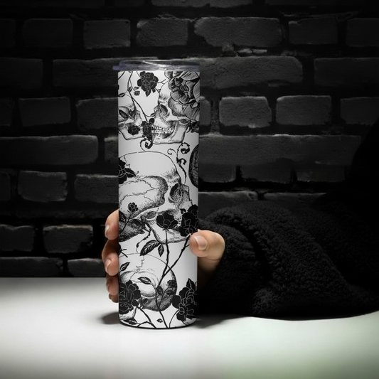 Skulls and Flowers - 20oz Stainless Steel Tumbler