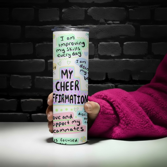 Cheer Affirmations - 20oz Stainless Steel Tumbler