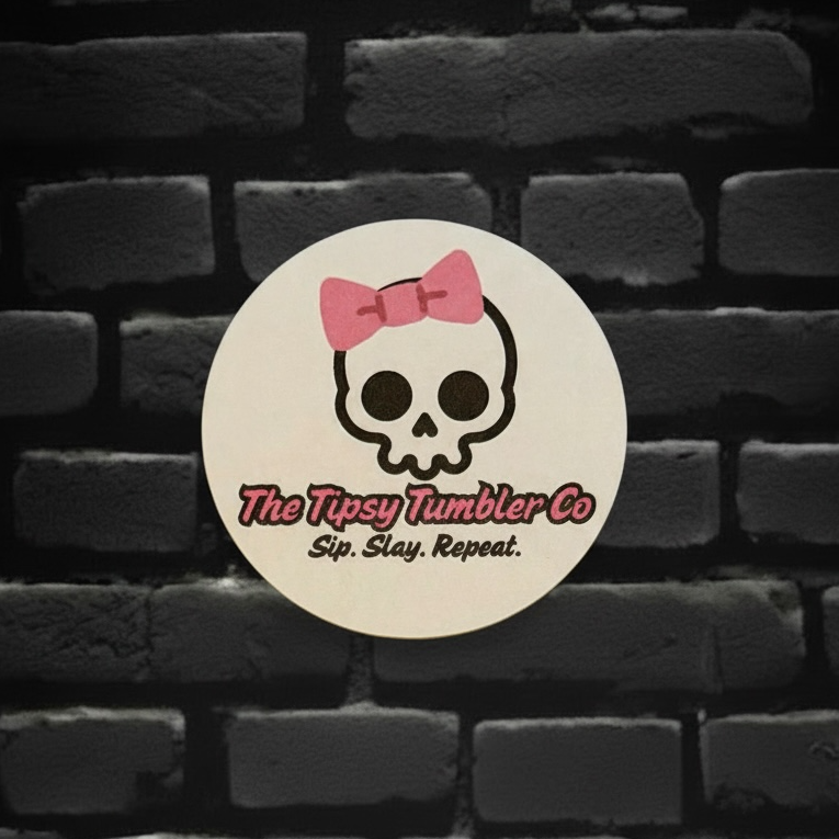 The Tipsy Tumbler Co Logo Coaster