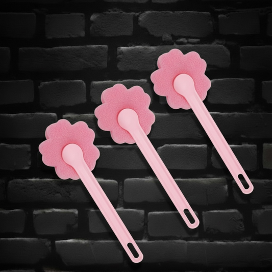 Pink Flower Sponge Wands