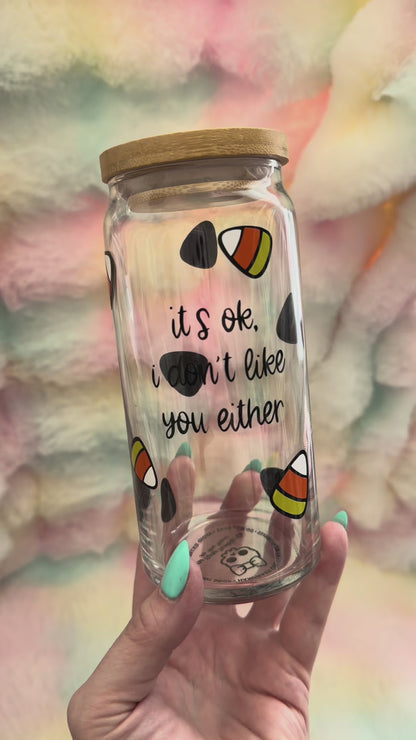 Angry Candy Corn - 20oz Glass Tumbler