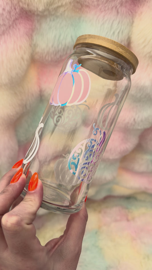 Glam Pumpkins - 20oz Glass Tumbler